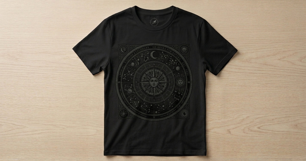 Camisa Mapa Celestial e Zodíaco