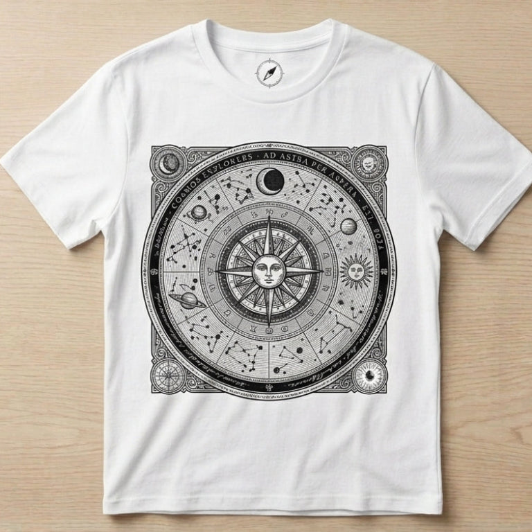 Camisa Mapa Celestial e Zodíaco